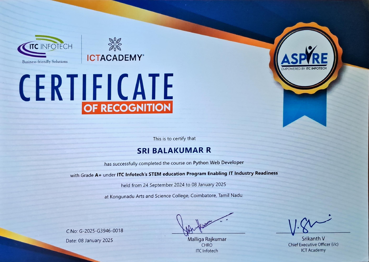 Python Web Developer Certificate